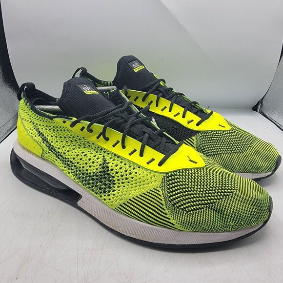 Nike Air Max Flyknit Racer Mens 14 Volt Black White Sequoia Shoes FD4610-700 main image 13